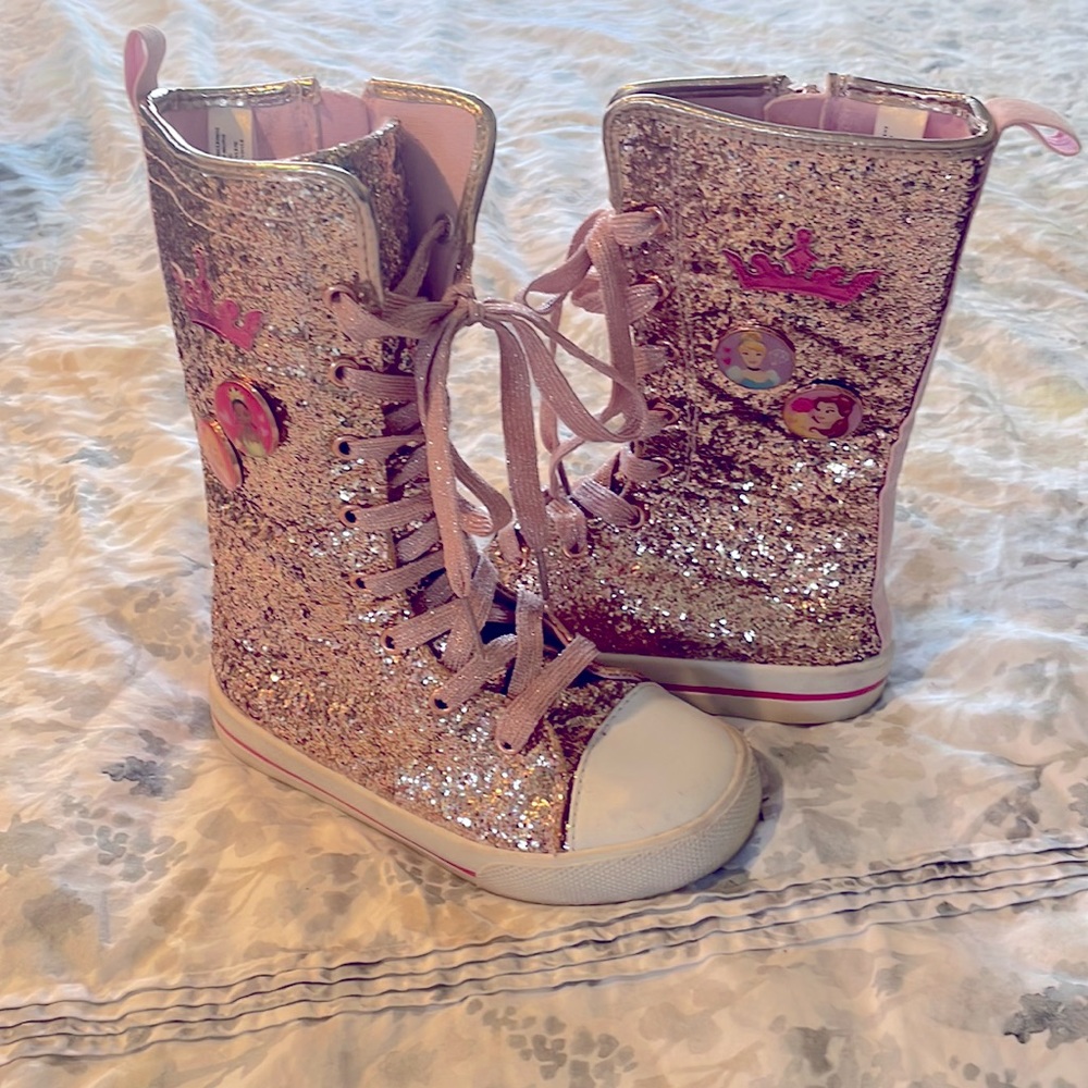 Rare Find!  Disney Princess Glittery High-top sneakers, size 11